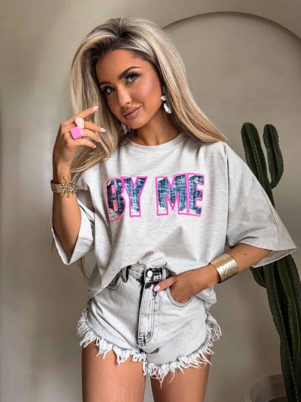 T-shirt BY ME jeans – szary T-shirt BY ME jeans – szary