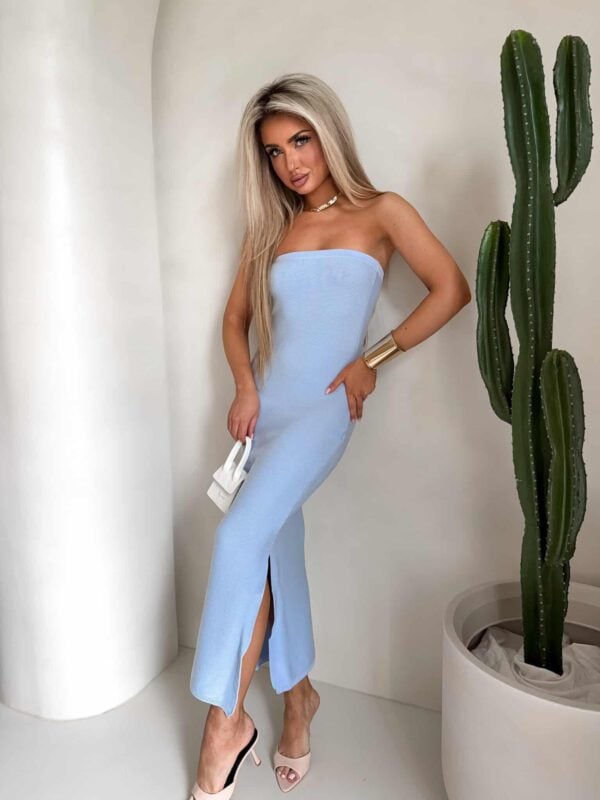 Sukienka SPAIN - błękitna