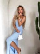 Sukienka SPAIN - błękitna