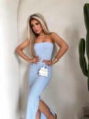 Sukienka SPAIN - błękitna