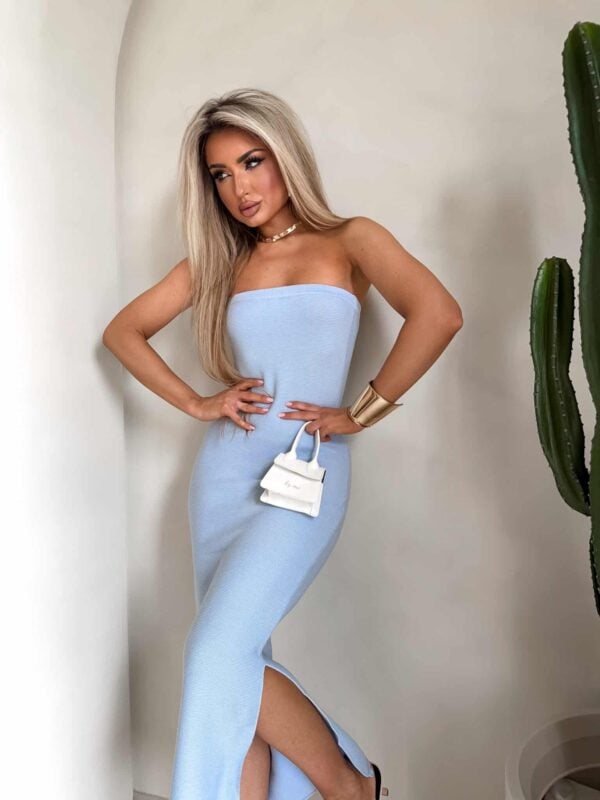 Sukienka SPAIN - błękitna