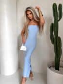 Sukienka SPAIN - błękitna