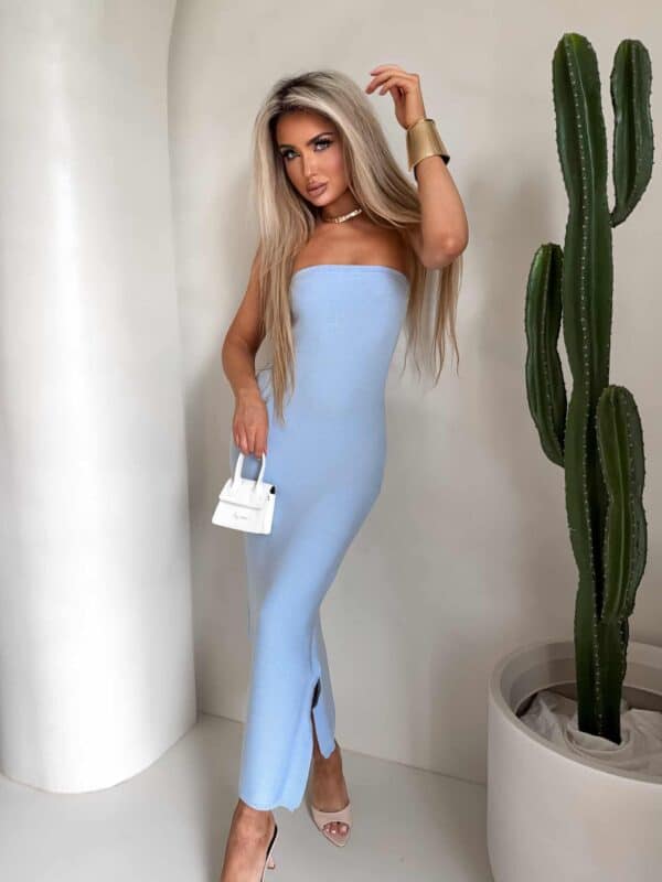 Sukienka SPAIN - błękitna