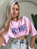 T-shirt BY ME jeans – różowy T-shirt BY ME jeans – różowy