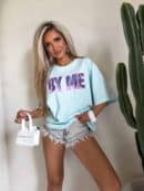 T-shirt BY ME jeans – błękitny T-shirt BY ME jeans – błękitny