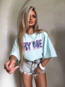 T-shirt BY ME jeans – błękitny T-shirt BY ME jeans – błękitny