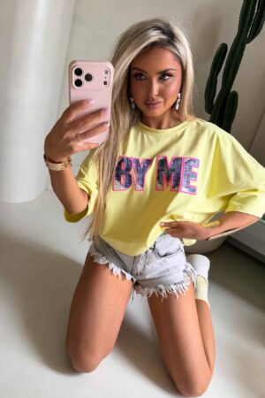 T-shirt BY ME jeans – cytrynowy