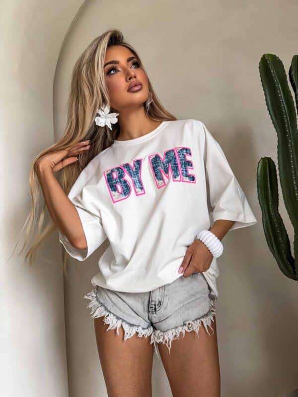 T-shirt BY ME jeans – ecru