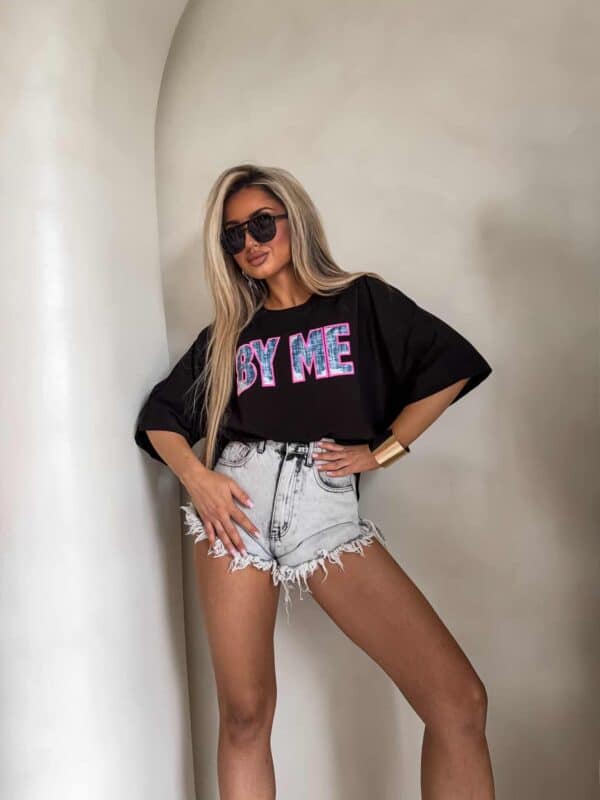 T-shirt BY ME jeans – czarny T-shirt BY ME jeans – czarny