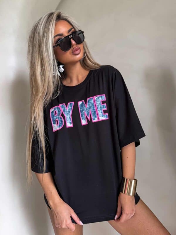 T-shirt BY ME jeans – czarny T-shirt BY ME jeans – czarny