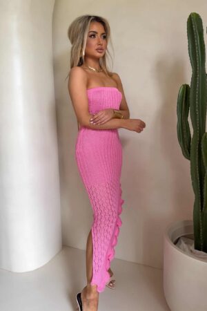 Sukienka LAGUNA - mocny róż