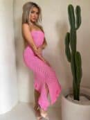 Sukienka LAGUNA - mocny róż