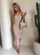 Sukienka LAGUNA - ciemny beż