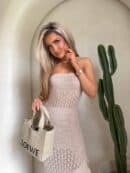 Sukienka LAGUNA - ciemny beż