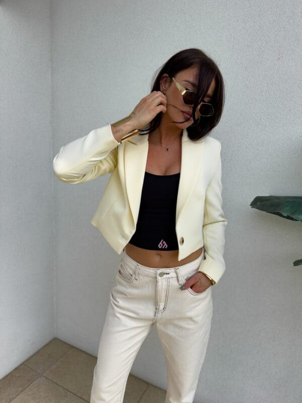 Marynarka SLIM - waniliowa