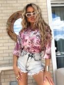 Bluzka MARMARIS print panterka - różowo-miętowy