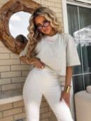 T-shirt pudełkowy ALLO - szary