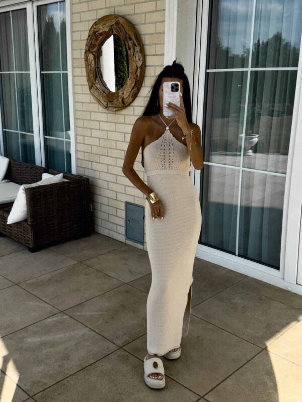 Sukienka GRETA - jasny beż