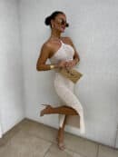 Sukienka GRETA - jasny beż