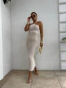 Sukienka GRETA - jasny beż