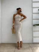 Sukienka GRETA - jasny beż