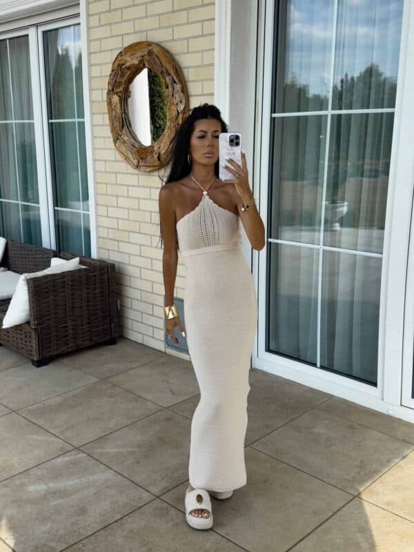 Sukienka GRETA - jasny beż