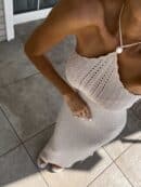 Sukienka GRETA - ciemny beż