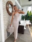 Sukienka GRETA - ciemny beż