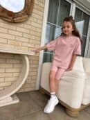 Komplet dziecięcy EDEN – pudrowy róż