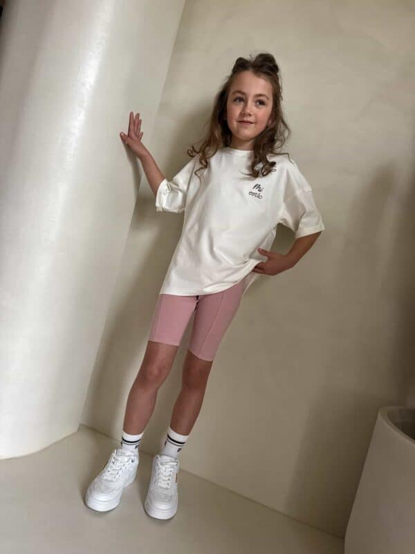 Komplet dziecięcy EDEN – ecru-różowy