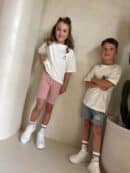 Komplet dziecięcy EDEN – ecru-różowy