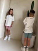 Komplet dziecięcy EDEN – ecru-różowy