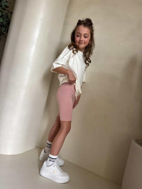 Komplet dziecięcy EDEN – ecru-różowy