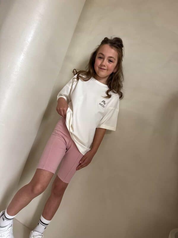 Komplet dziecięcy EDEN – ecru-różowy