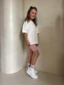 Komplet dziecięcy EDEN – ecru-różowy