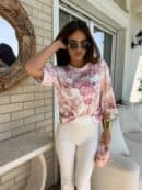 Bluzka MARMARIS print - pudrowy róż