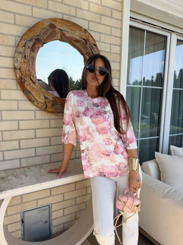 Bluzka MARMARIS print - pudrowy róż