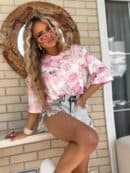 Bluzka MARMARIS print - pudrowy róż