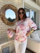 Bluzka MARMARIS print - pudrowy róż