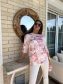 Bluzka MARMARIS print - pudrowy róż