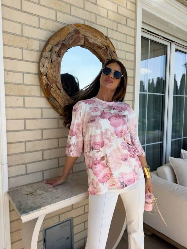 Bluzka MARMARIS print - pudrowy róż