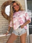 Bluzka MARMARIS print - pudrowy róż