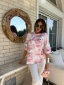 Bluzka MARMARIS print - pudrowy róż