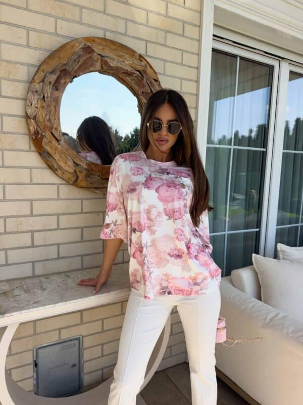 Bluzka MARMARIS print - pudrowy róż