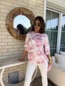 Bluzka MARMARIS print - pudrowy róż