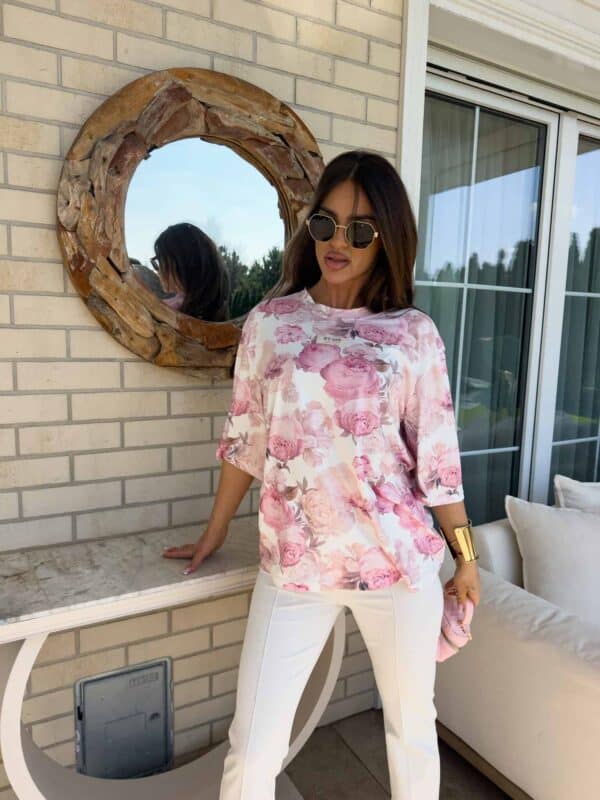 Bluzka MARMARIS print - pudrowy róż