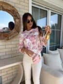 Bluzka MARMARIS print - pudrowy róż