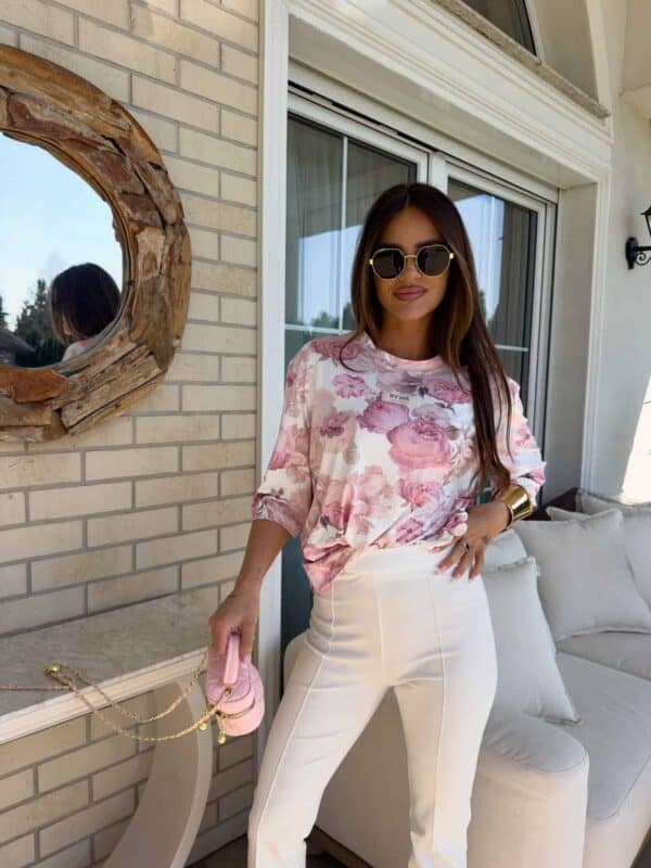 Bluzka MARMARIS print - pudrowy róż