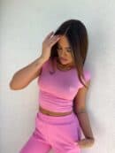 Bluzka LOVELY - różowa