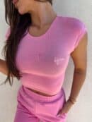 Bluzka LOVELY - różowa